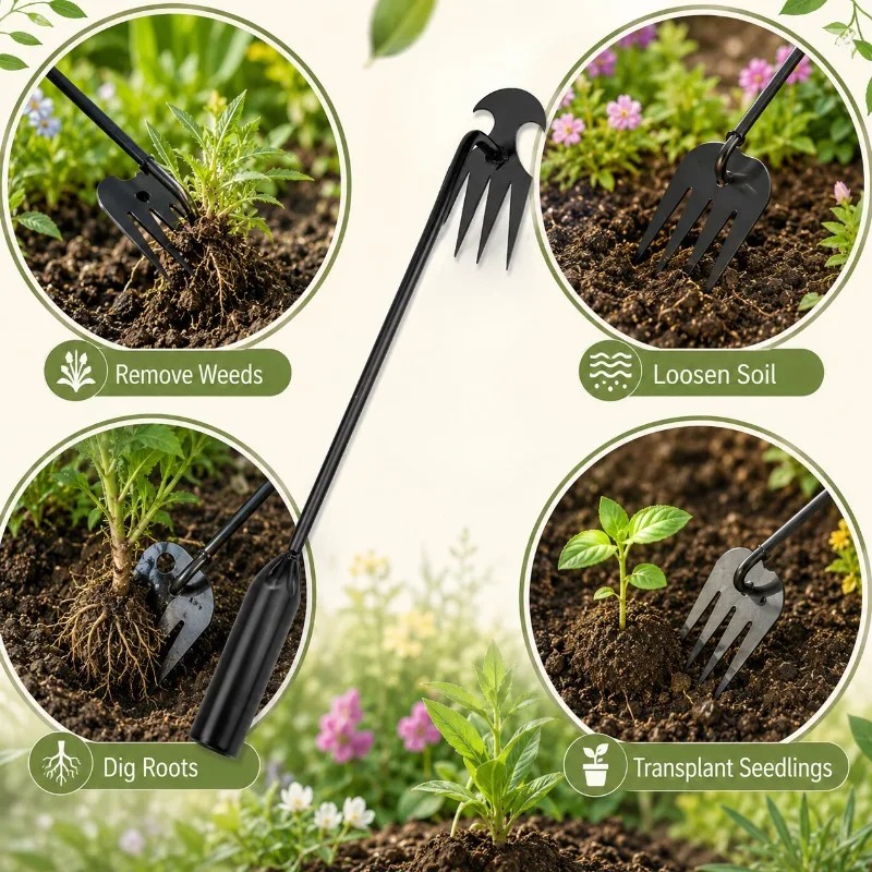 2 in 1 Garden Rake Manual Seed - Gardening Tools To Remove Grass recension och pris