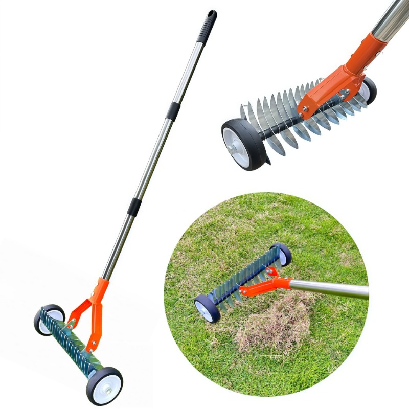 Weeding Roller Rake with Wheel - Gardening Tools To Remove Grass recension och pris